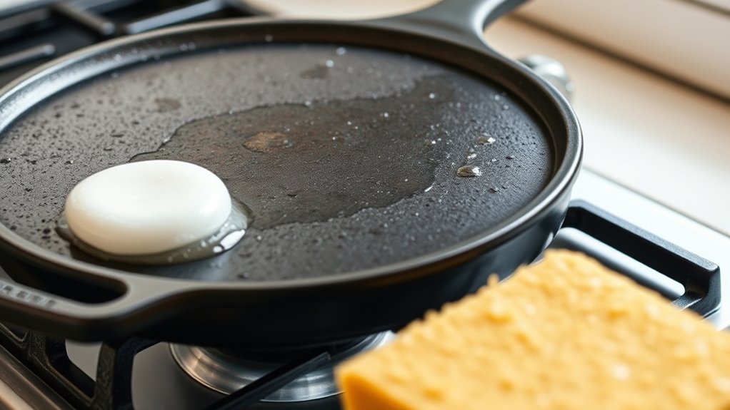 avoid soap on griddles