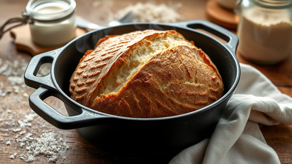 bake sourdough in cast iron