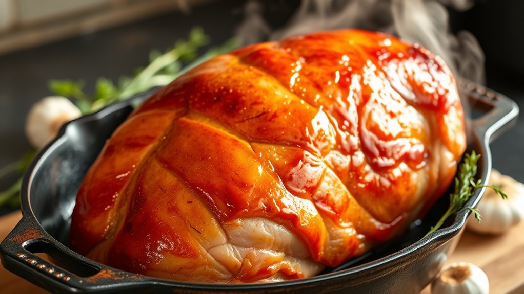 baking ham in skillet