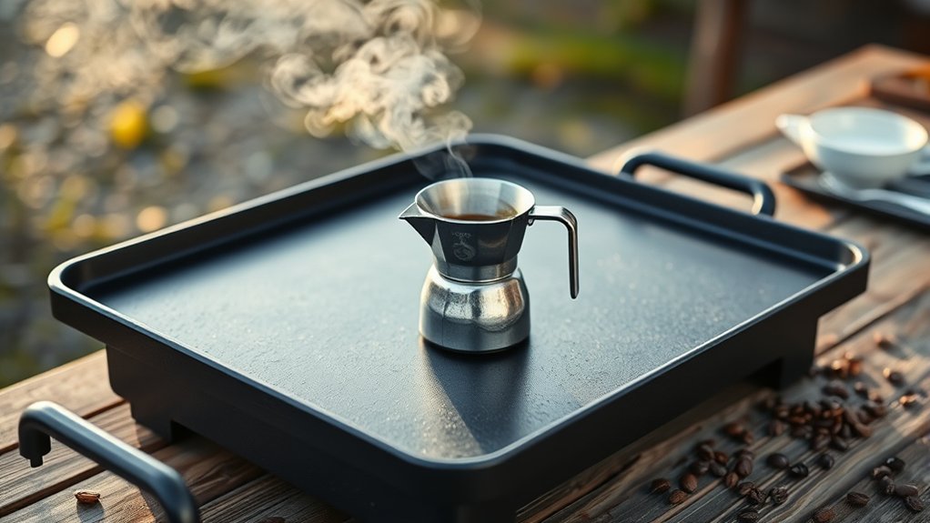 brew coffee using griddle