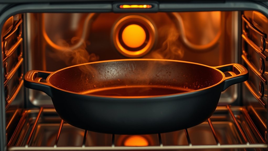 cast iron skillet broiler safety
