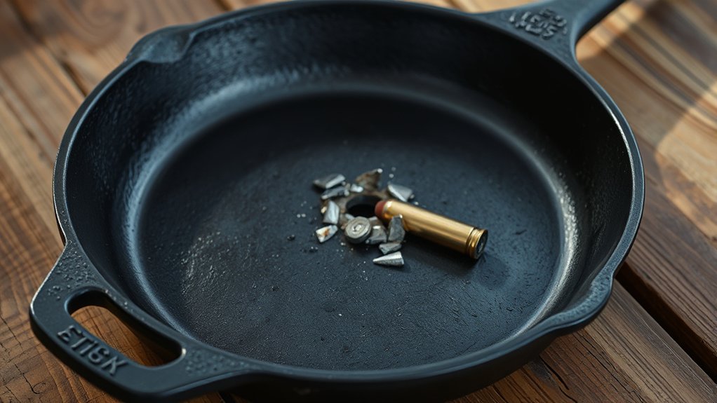 cast iron skillet bullet resistance