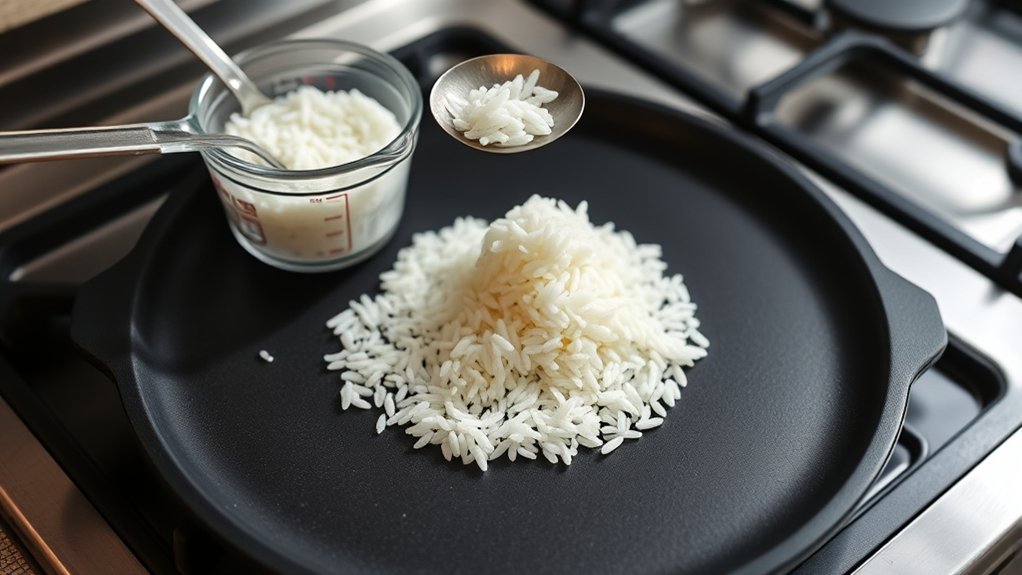 choose measure rinse rice