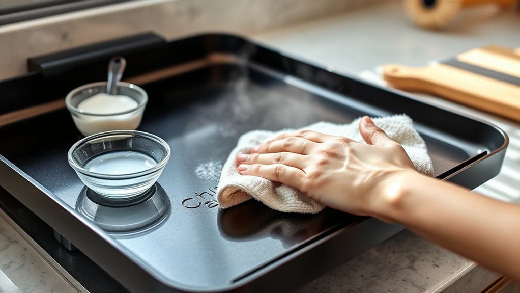 clean griddle regularly carefully