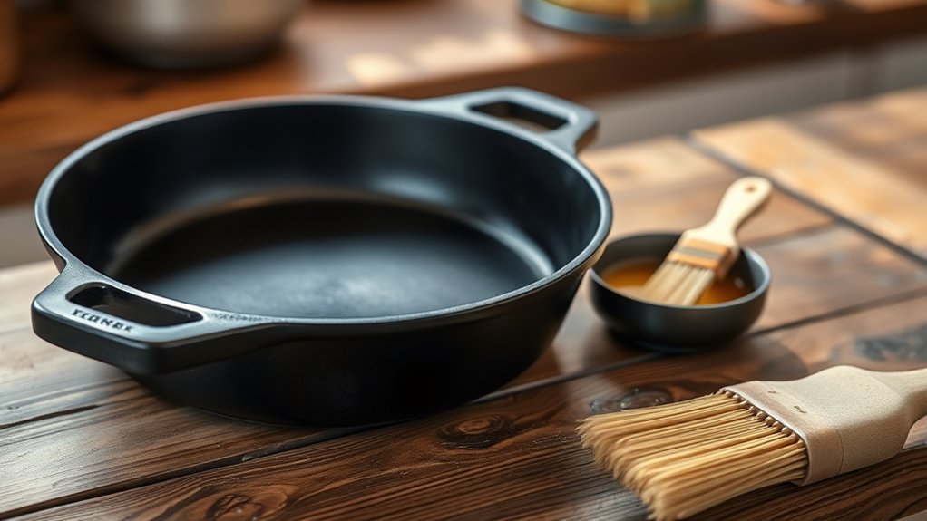 clean oil and season