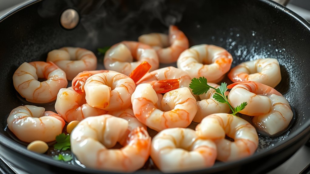 cook shrimp quickly and carefully