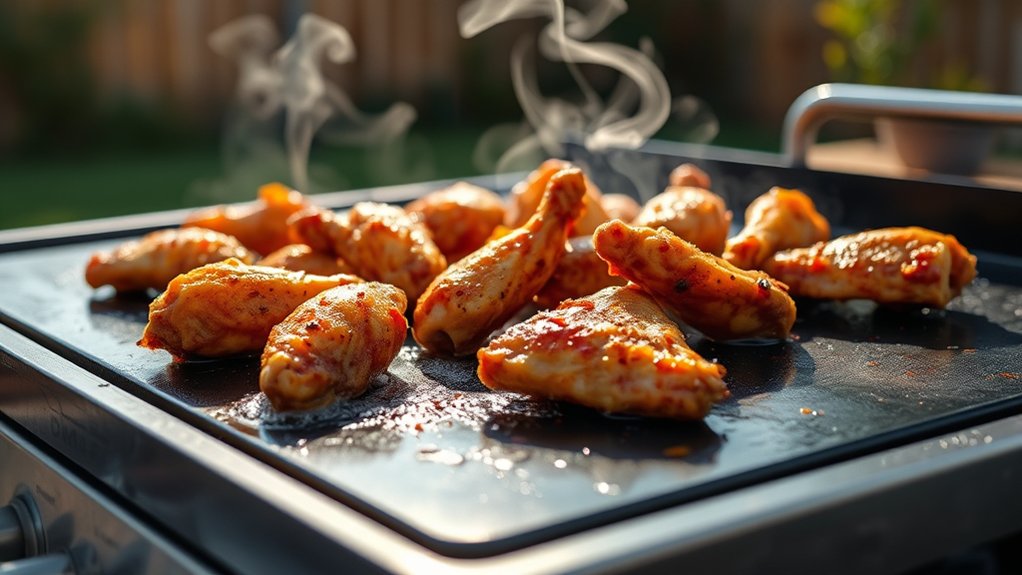 cook wings on griddle