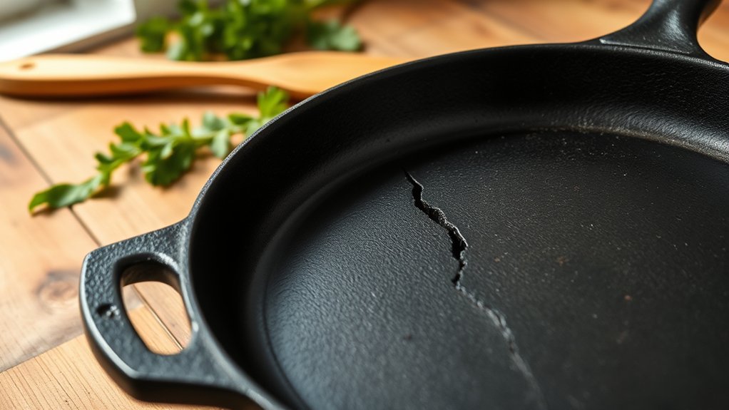 crack compromises skillet performance