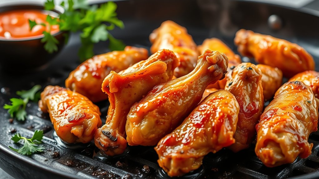 crispy marinated wings preparation