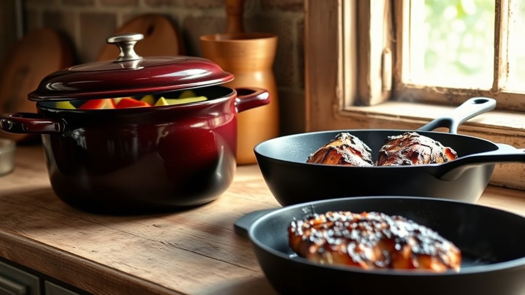dutch oven versus skillet advantages