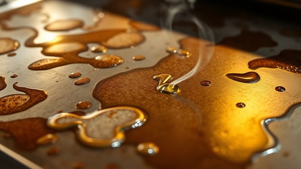 excess oil harms griddle performance