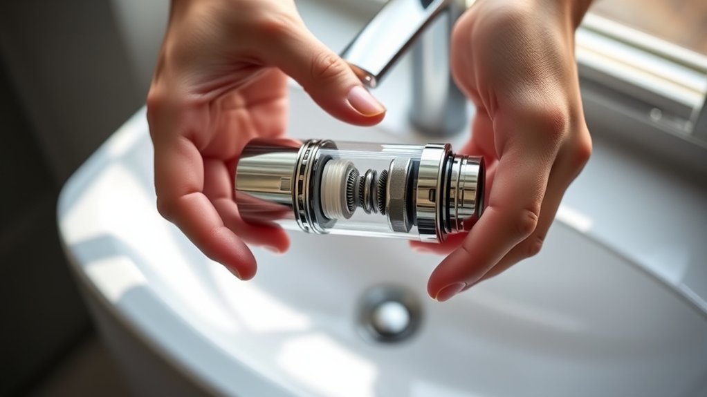 faucet cartridge regulates water