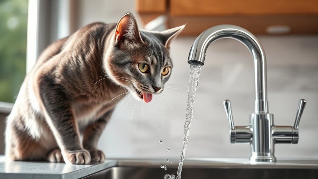 faucet water attracts cats