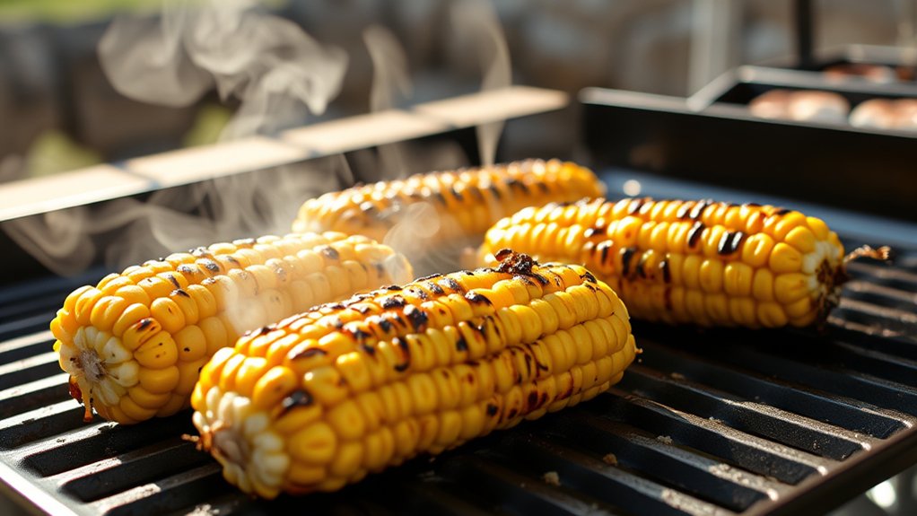 griddle enhances corn grilling