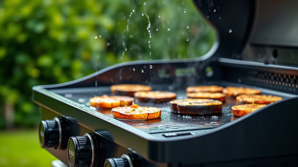 griddle safety in rain