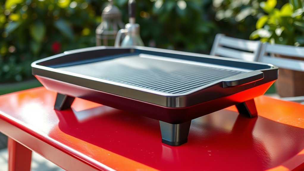 griddle safety on plastic