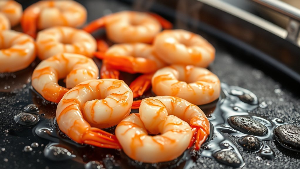 griddle temperature for shrimp