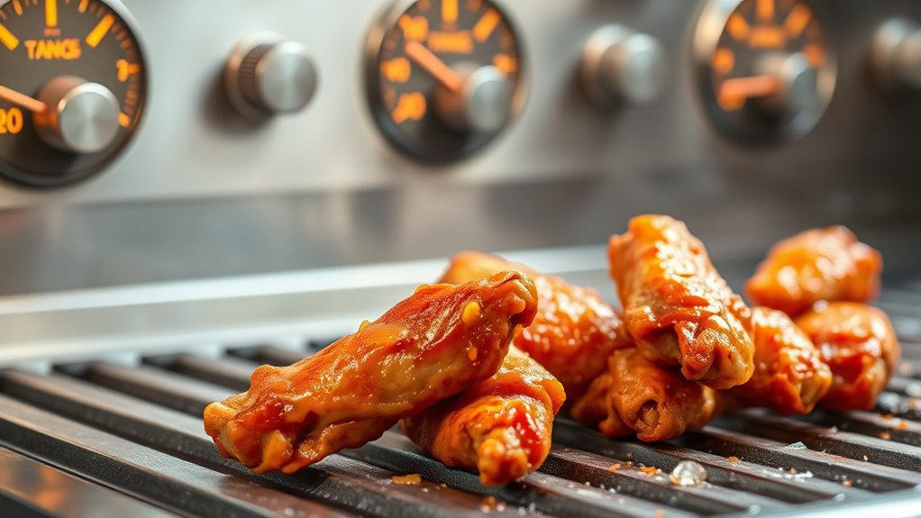 griddle temperature for wings