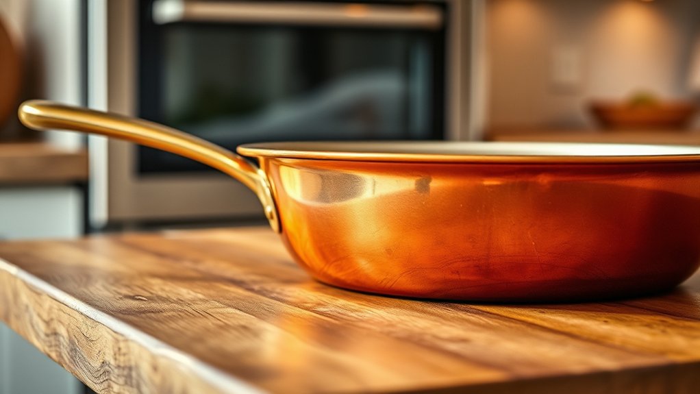 oven safe copper skillet handles