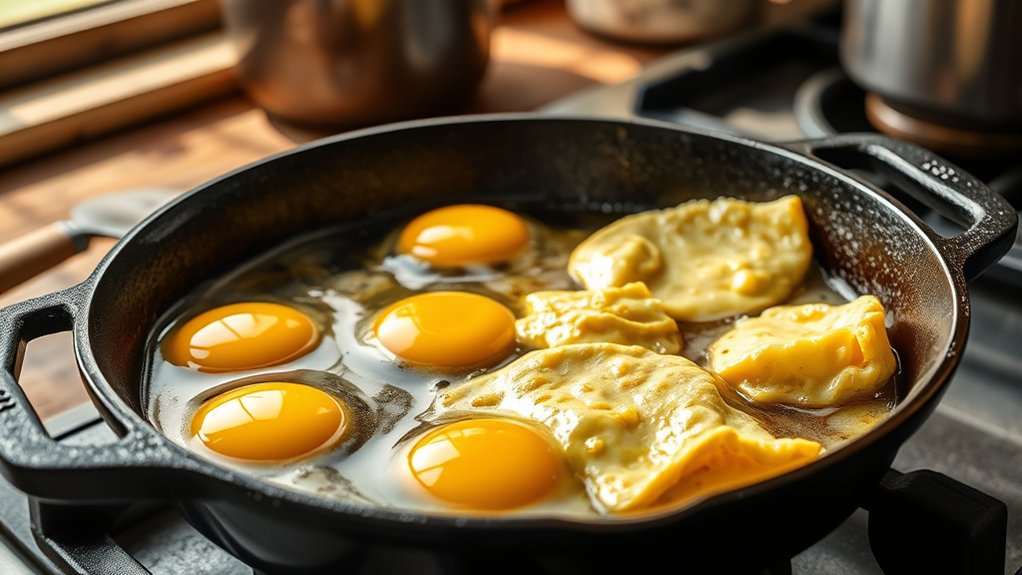 perfect eggs in cast iron