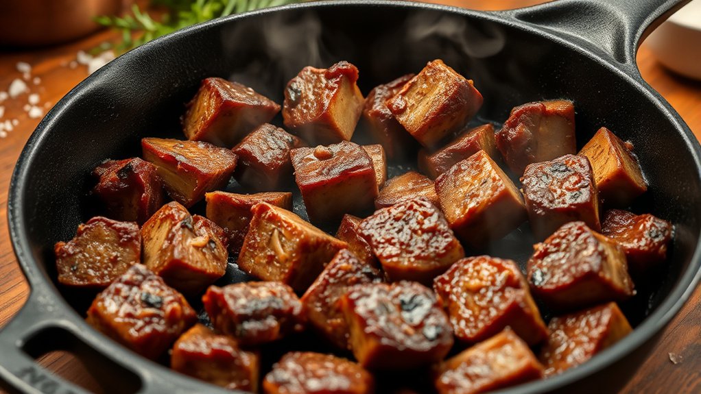 perfectly browning stew meat