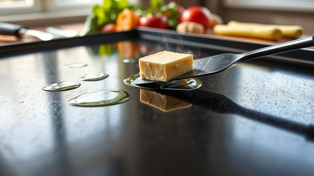 prepare griddle for cooking