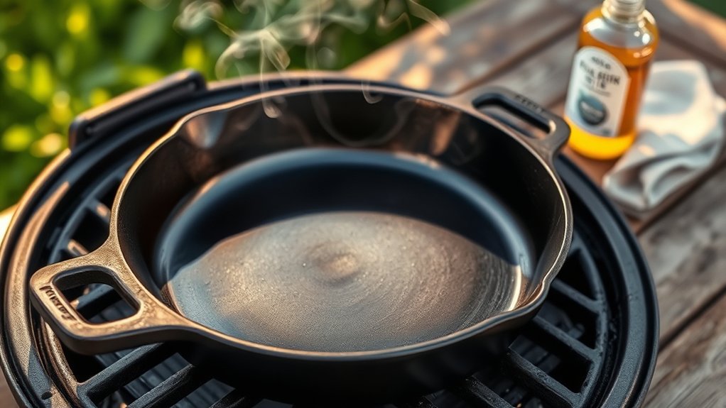 prepare skillet for seasoning