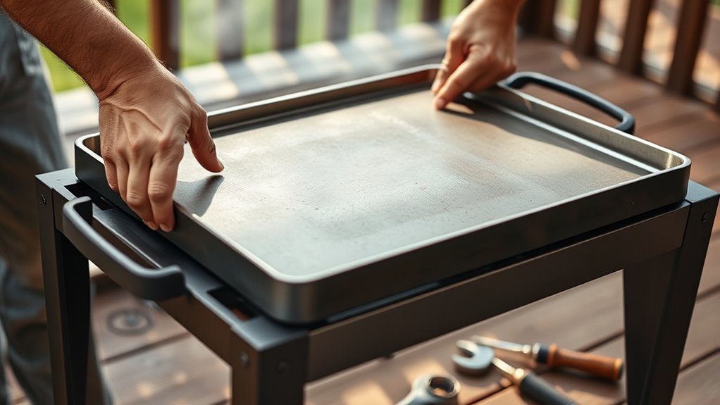 remove blackstone griddle top safely