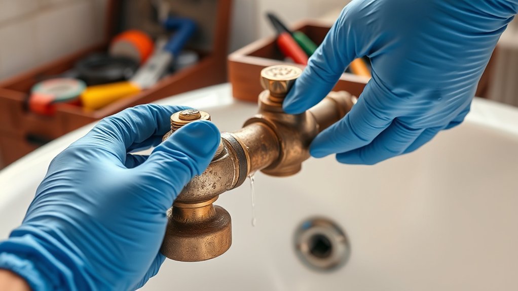 remove old bathtub faucet