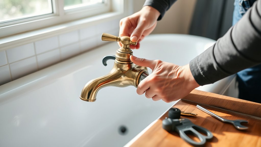replace bathtub faucet yourself