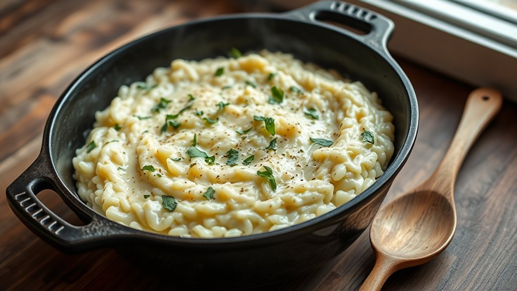 risotto in cast iron