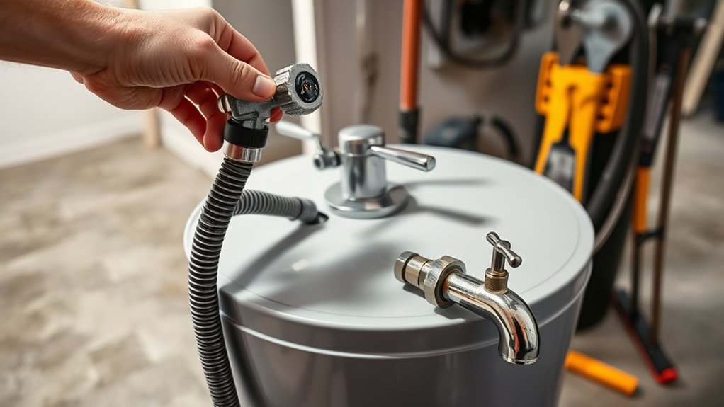 safely drain hot water heater