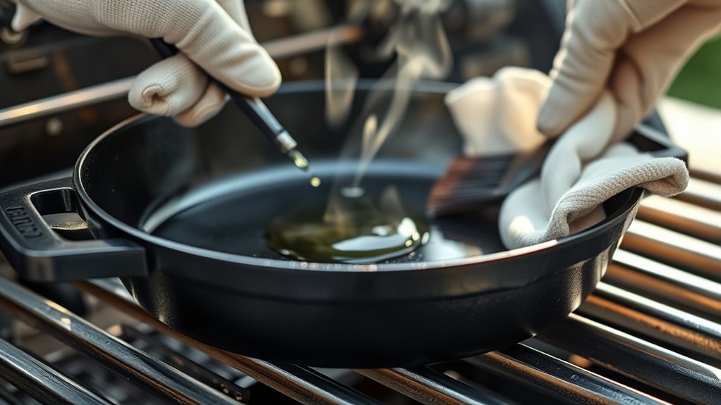 season cast iron grill