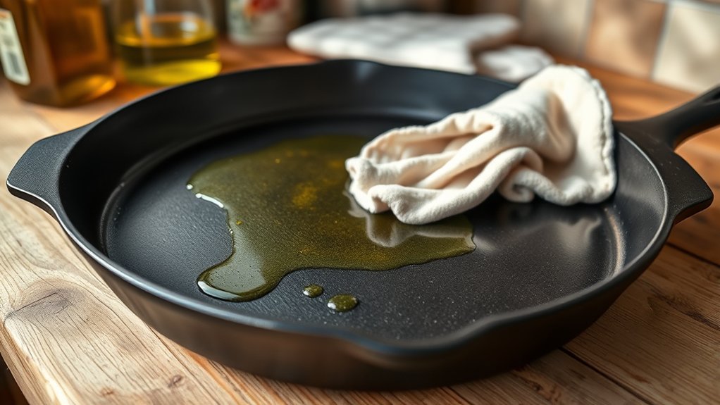 seasoning cast iron griddle