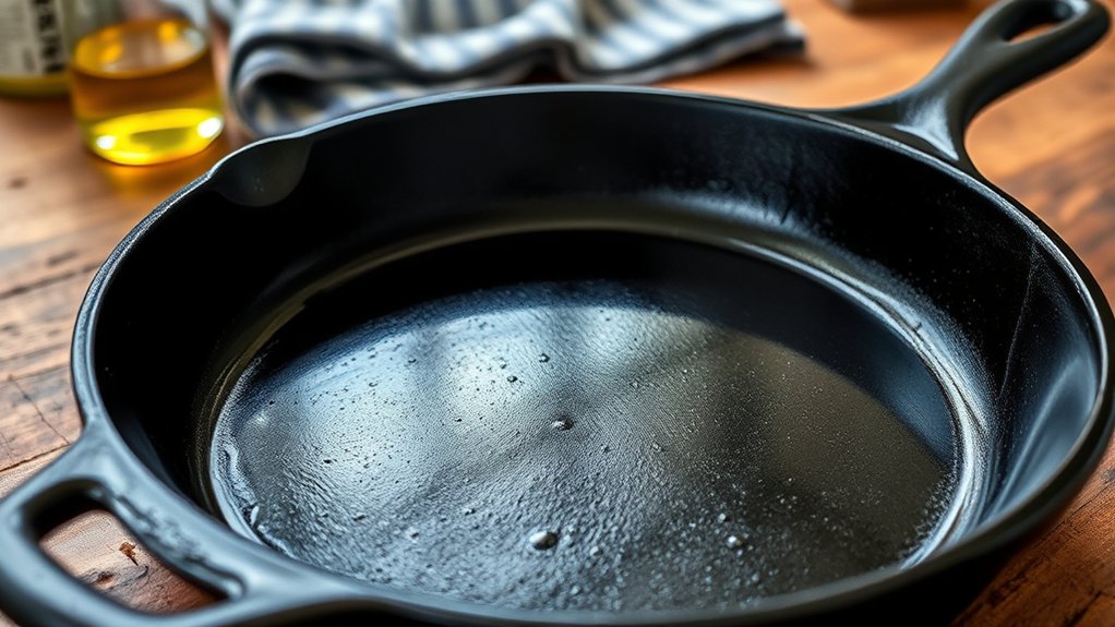 seasoning creates durable coating