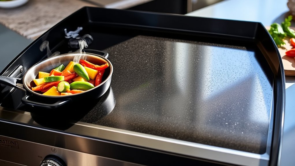 seasoning enhances griddle performance