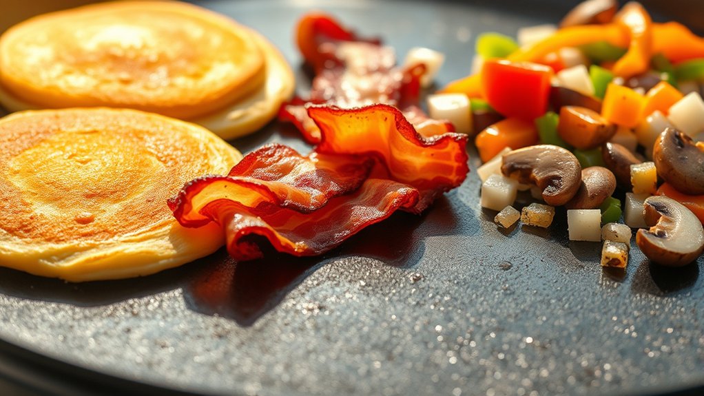 versatile cooking on griddle